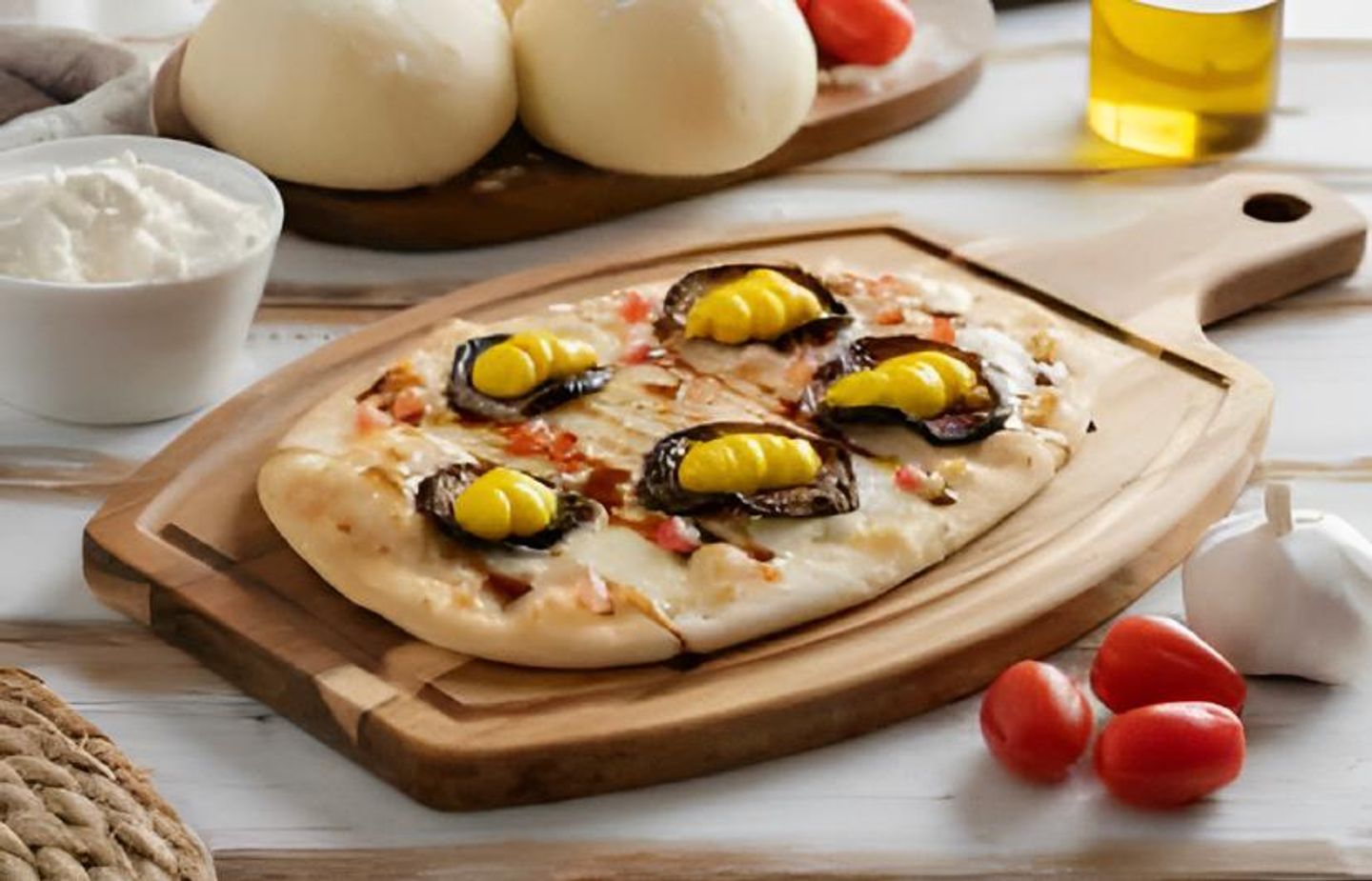 منقوشة باذنجان مع صوص الزعفران