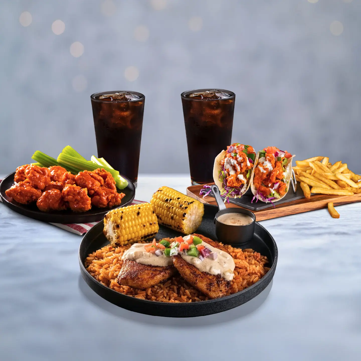 وليمة الباستا والدجاج