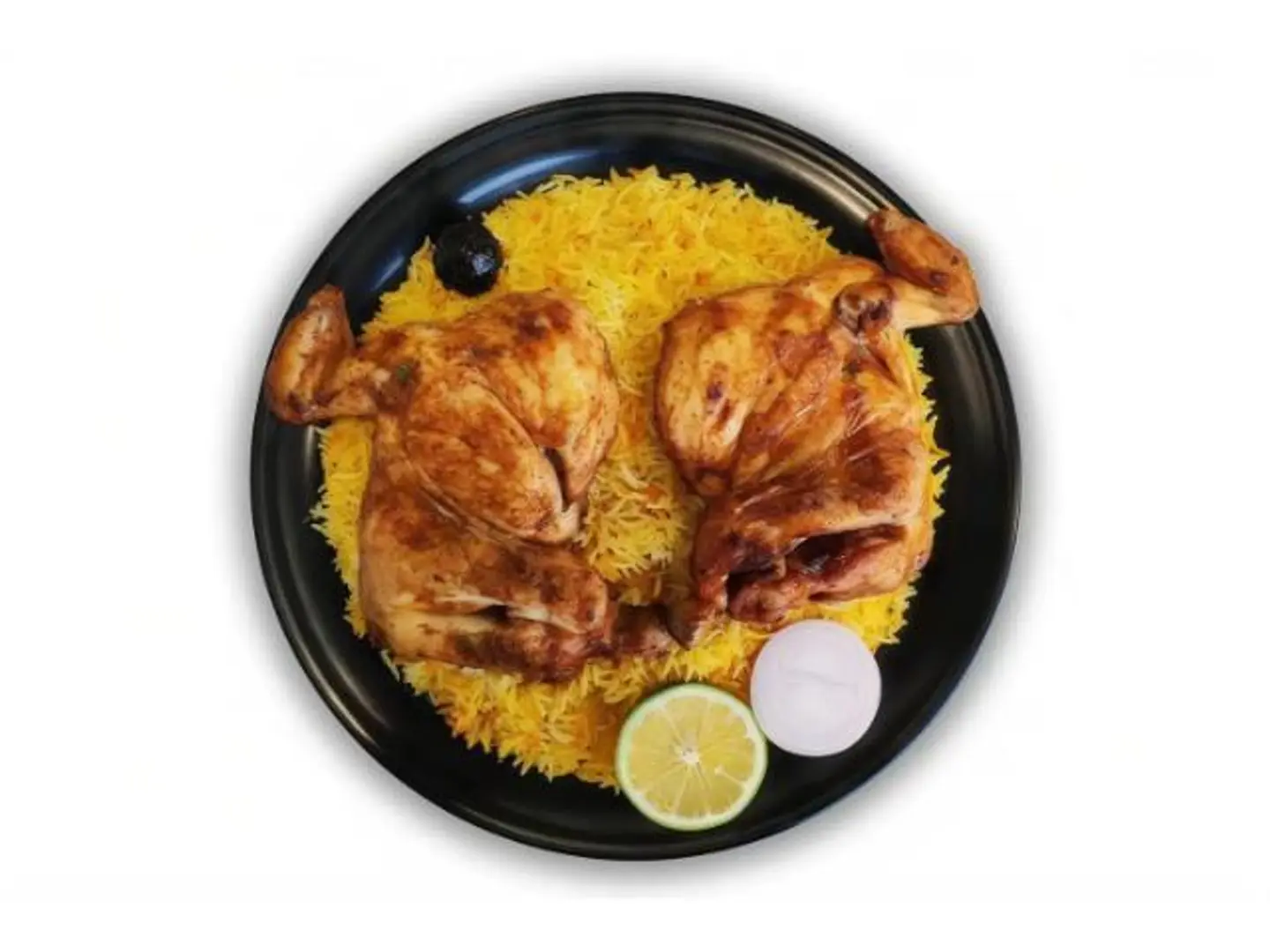 Whole Spicy Madbi Chicken With Mandi Rice