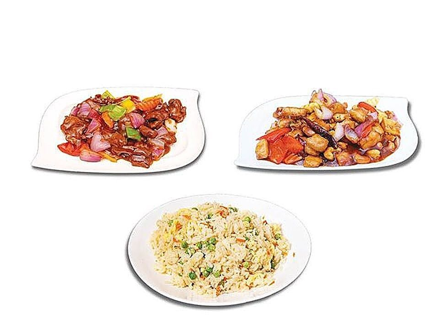 Chinese Rice,Chicken Kung Pao & Chinese Beef Steak ( Meal No. 2)