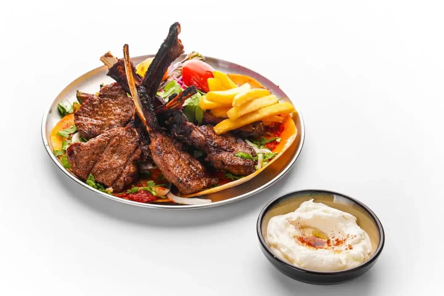 Feather Dish 3 Pieces  Chickpeas   Rice