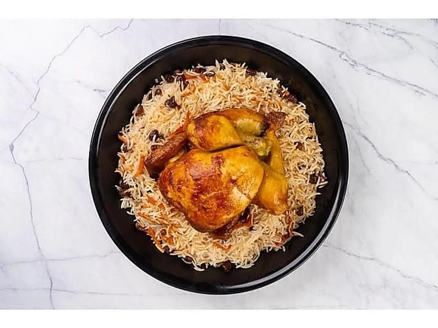 نصف دجاجة شواية مع الارز