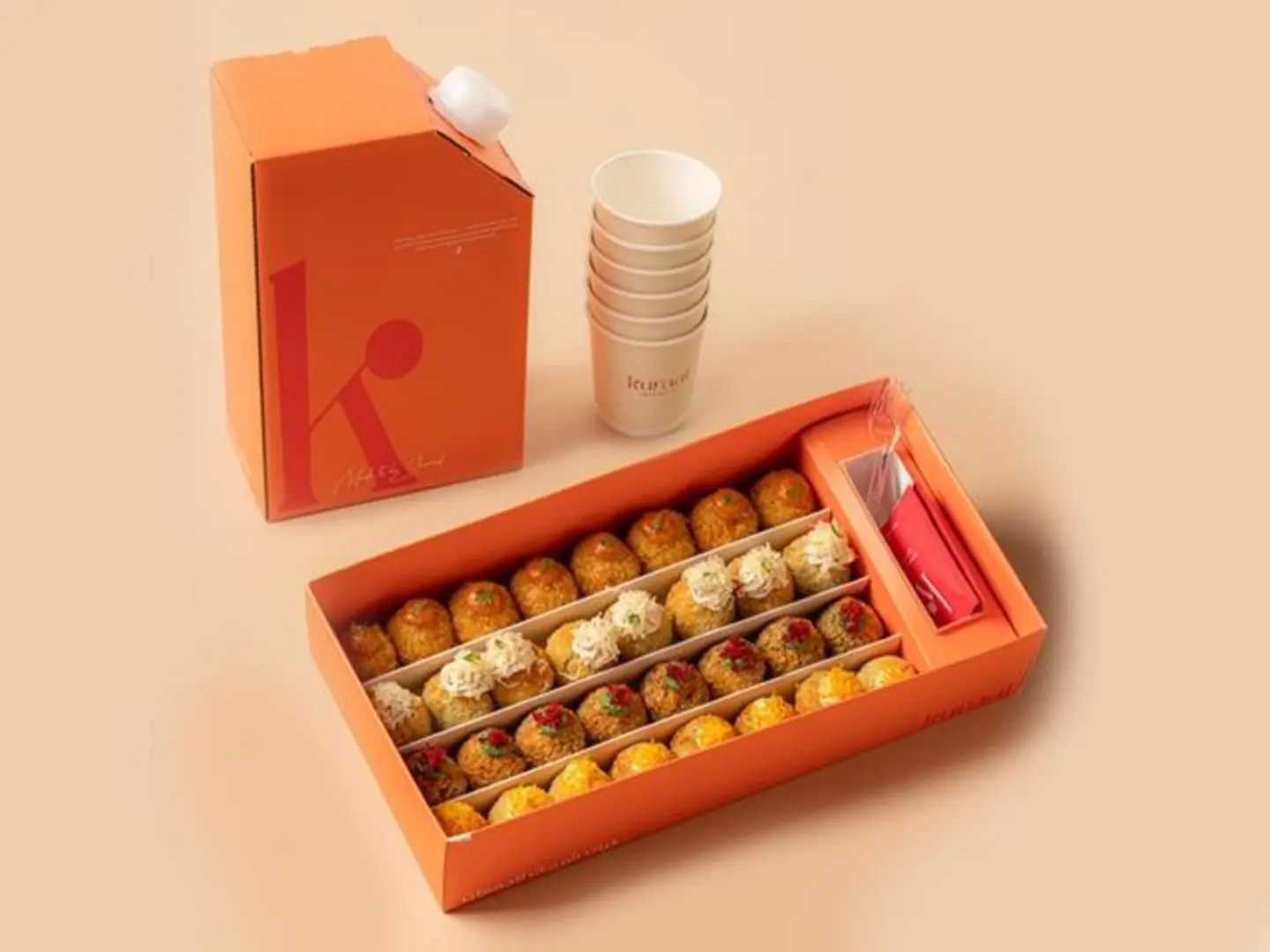 بوكس كرات المقالي مع الشاهي أو الكرك