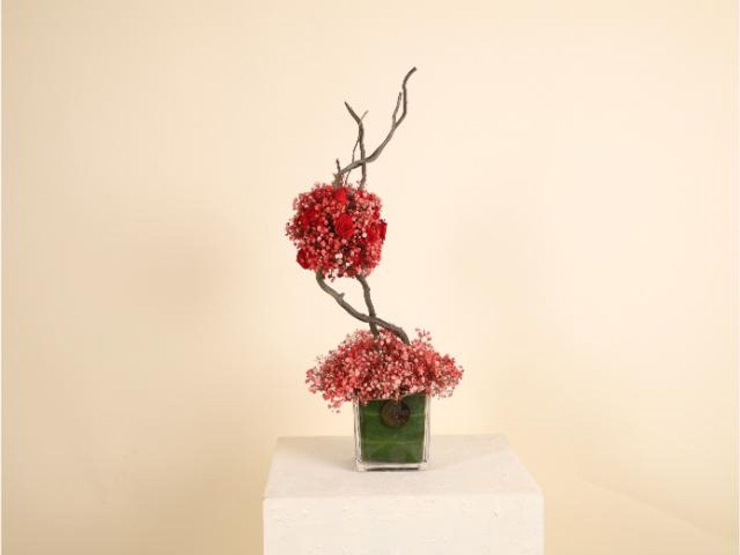 Gypsophila Vase With Baby Rose