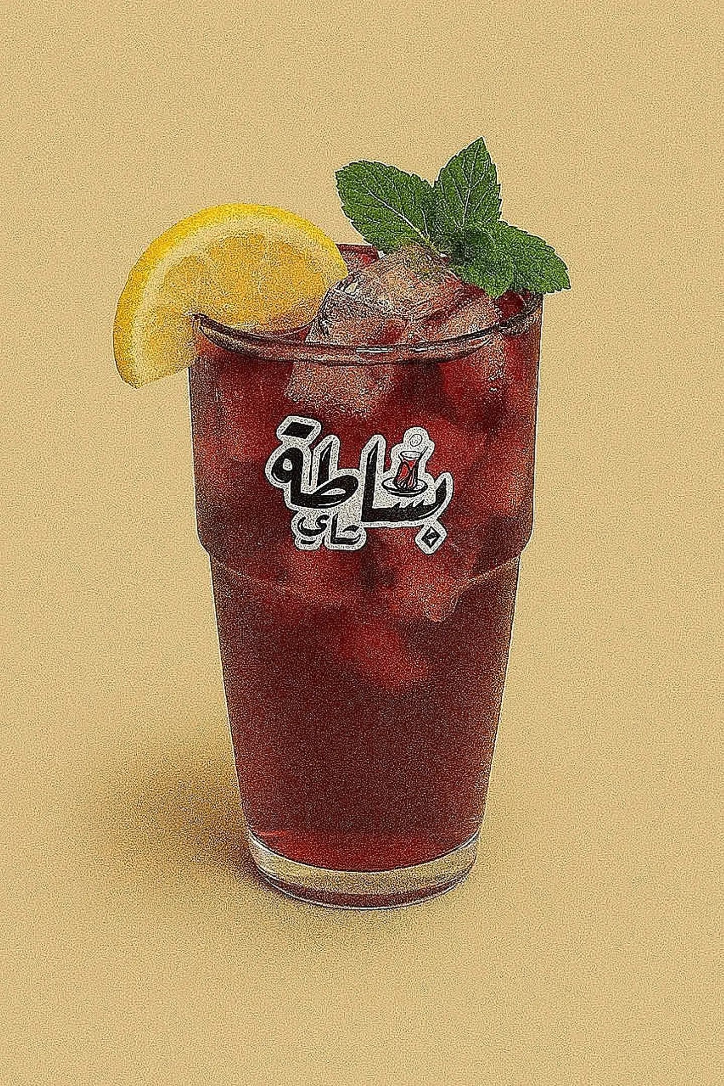 Hibiscus Glass Cup