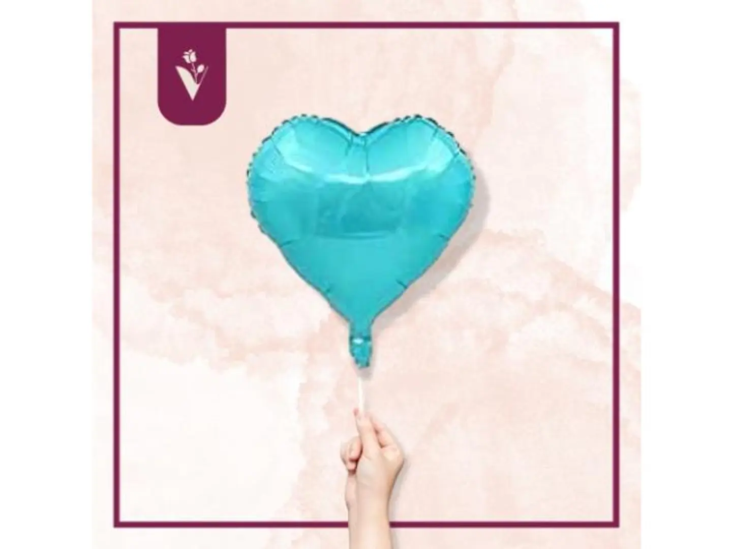 بالون القلب اللامع