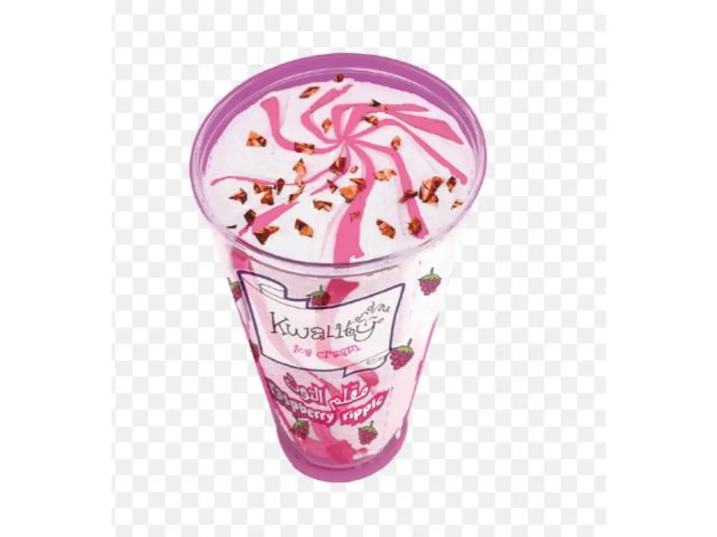 Raspberry Kwality Striped Ice Cream