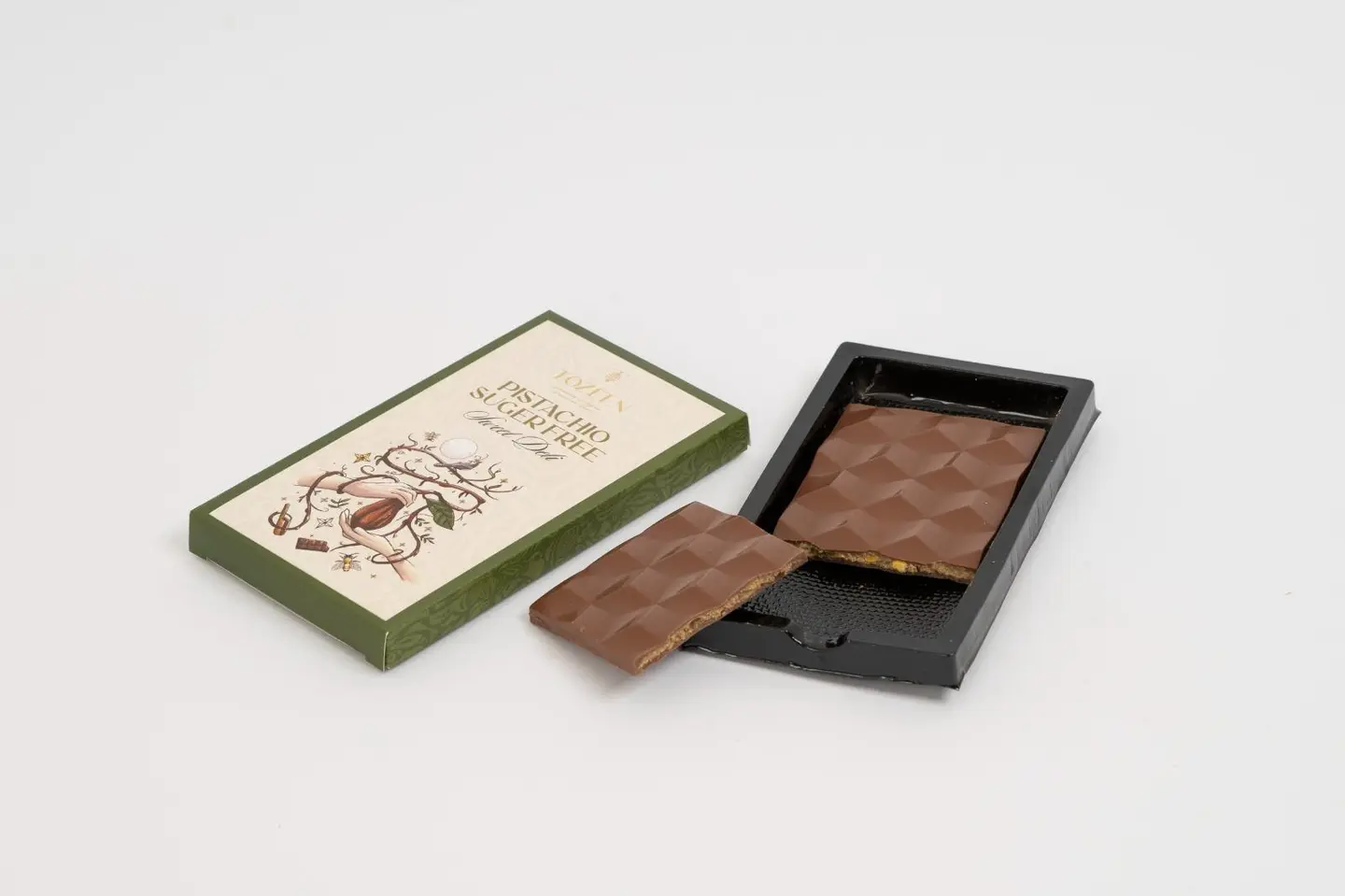 Pistachio Chocolate Bar Free Sugar