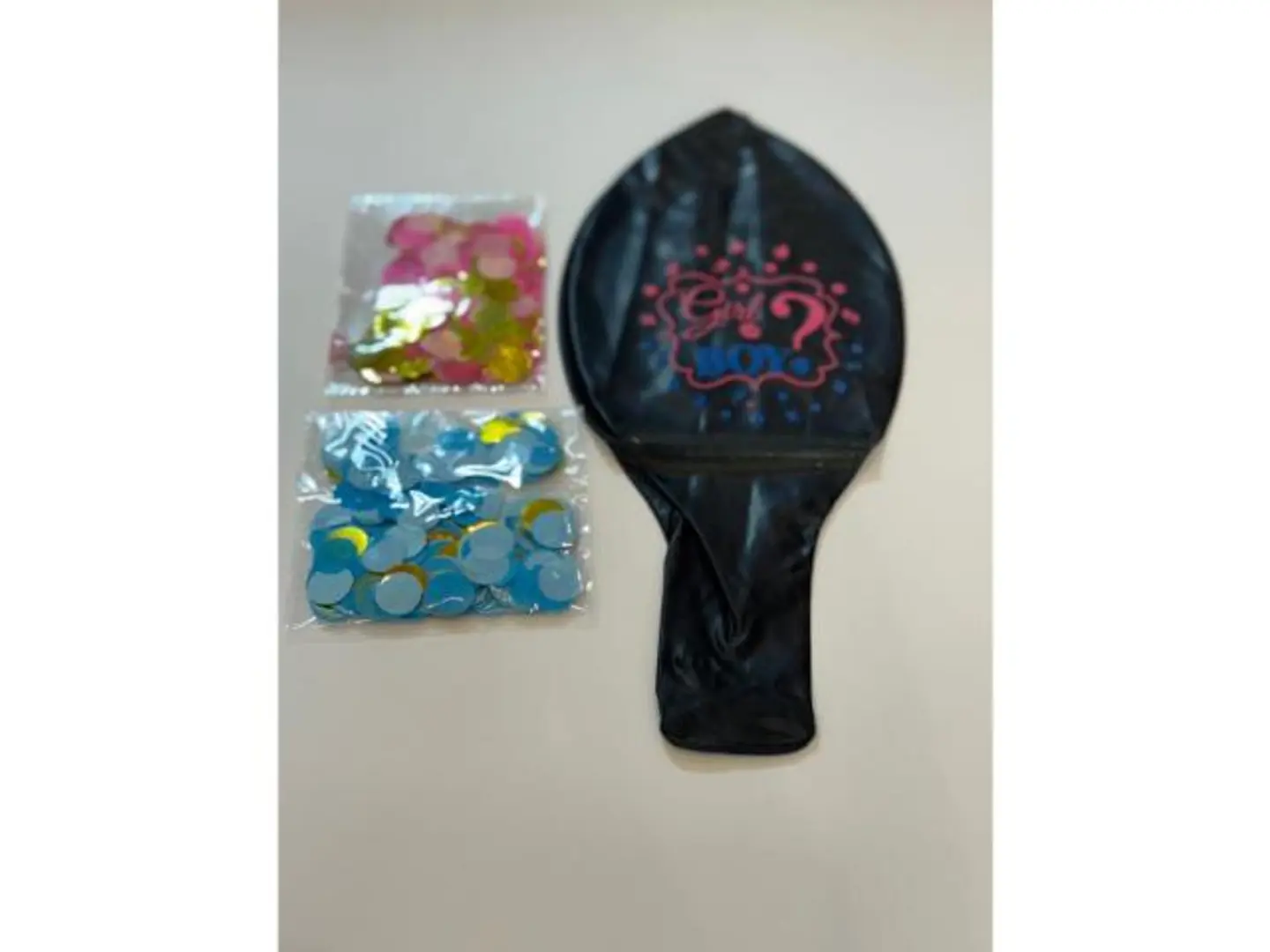 Gender Reveal Balloon With Blue And Pink Balloons