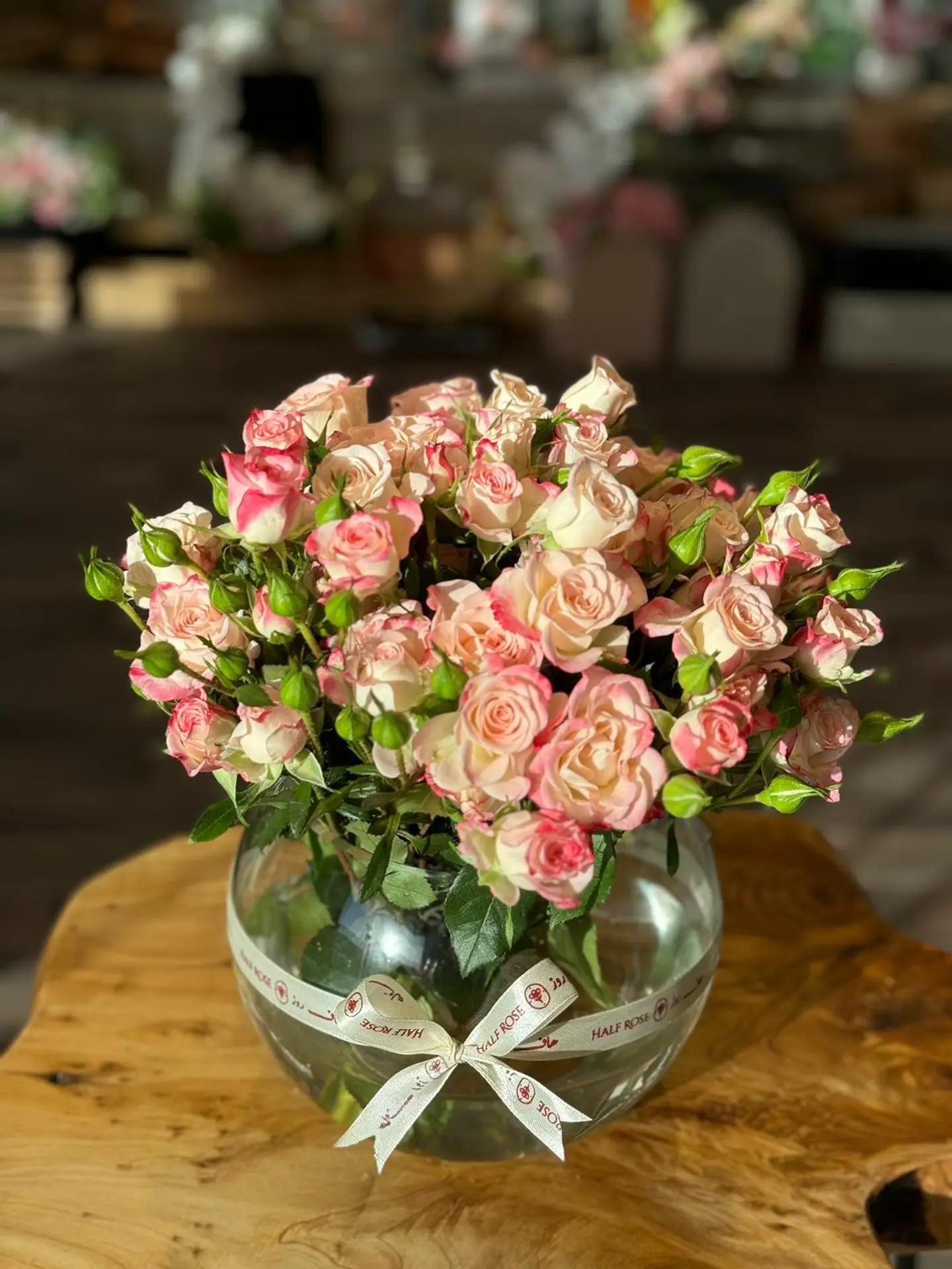Vase Of Reflecks Roses