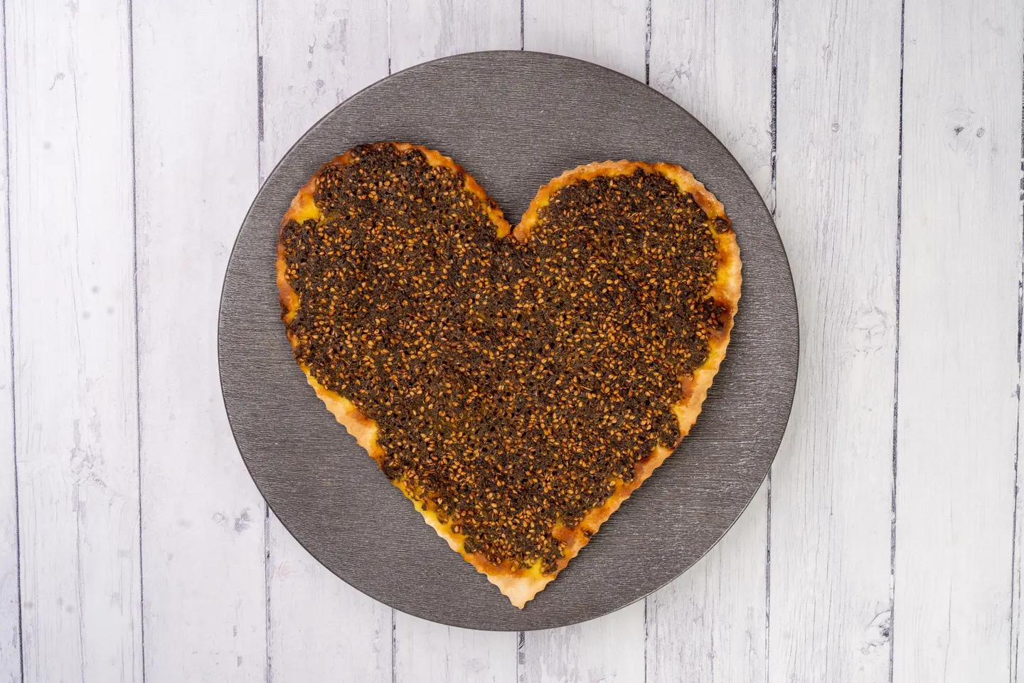 Heart Shape Cheese With Thyme And Honey