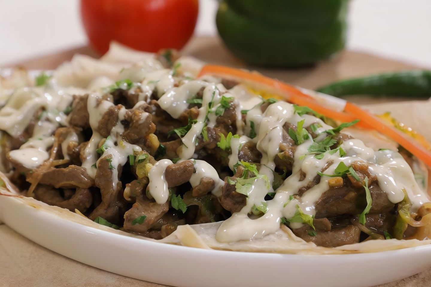 Baladi Liver With Cheese