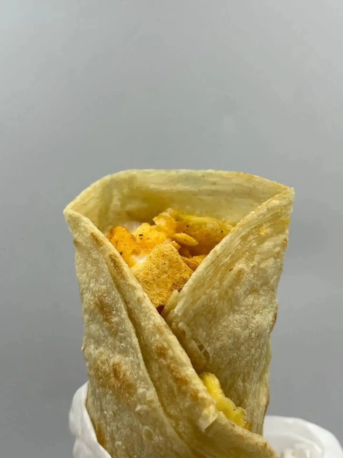 Chapati With Double Cheese, Chips, And Egg