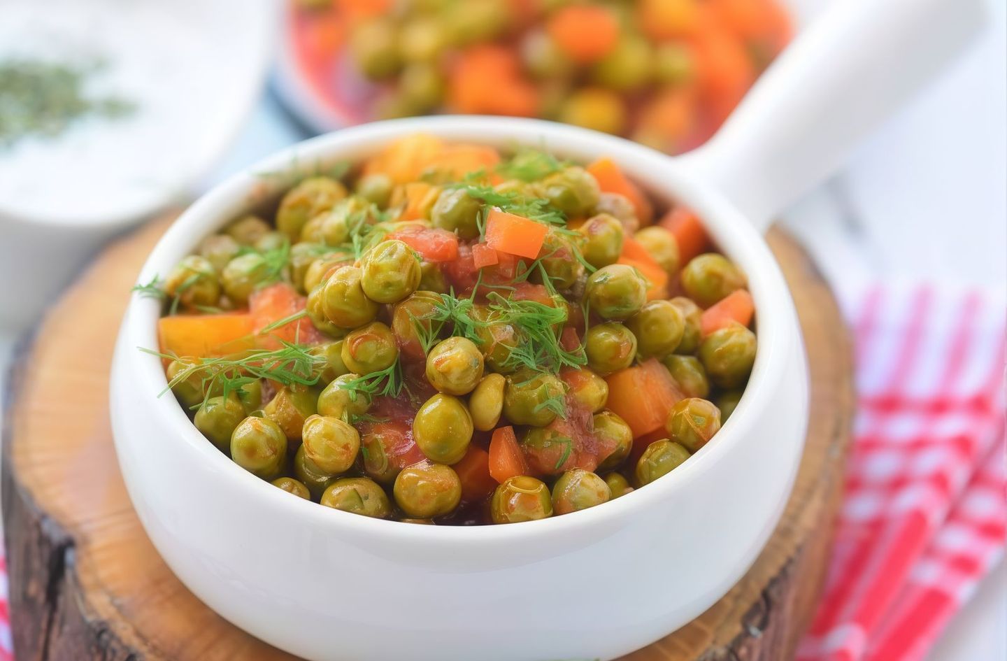 بازلاء مع الجبن
