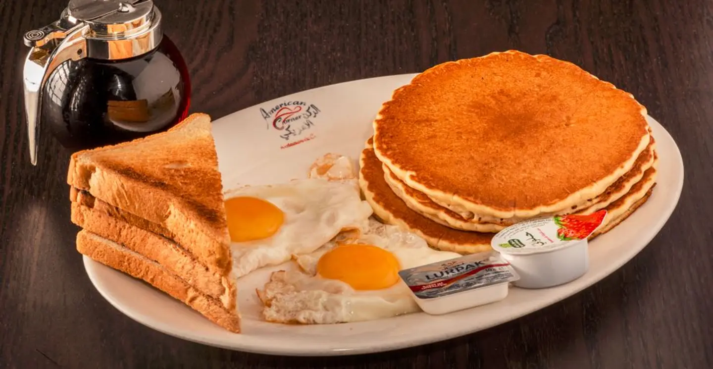 Eggs With Sausage And Pancakes