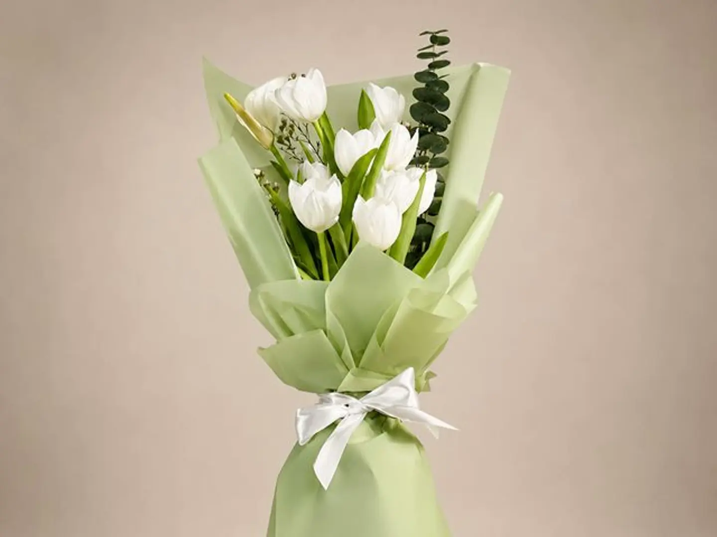 Tulip & Eucalyptus Harmony Bouque
