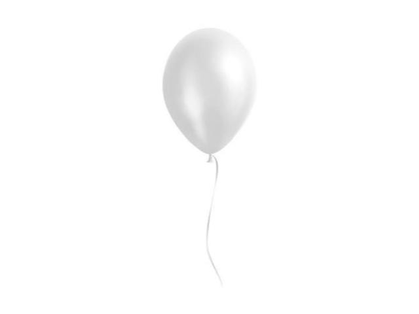 White Helium Balloon