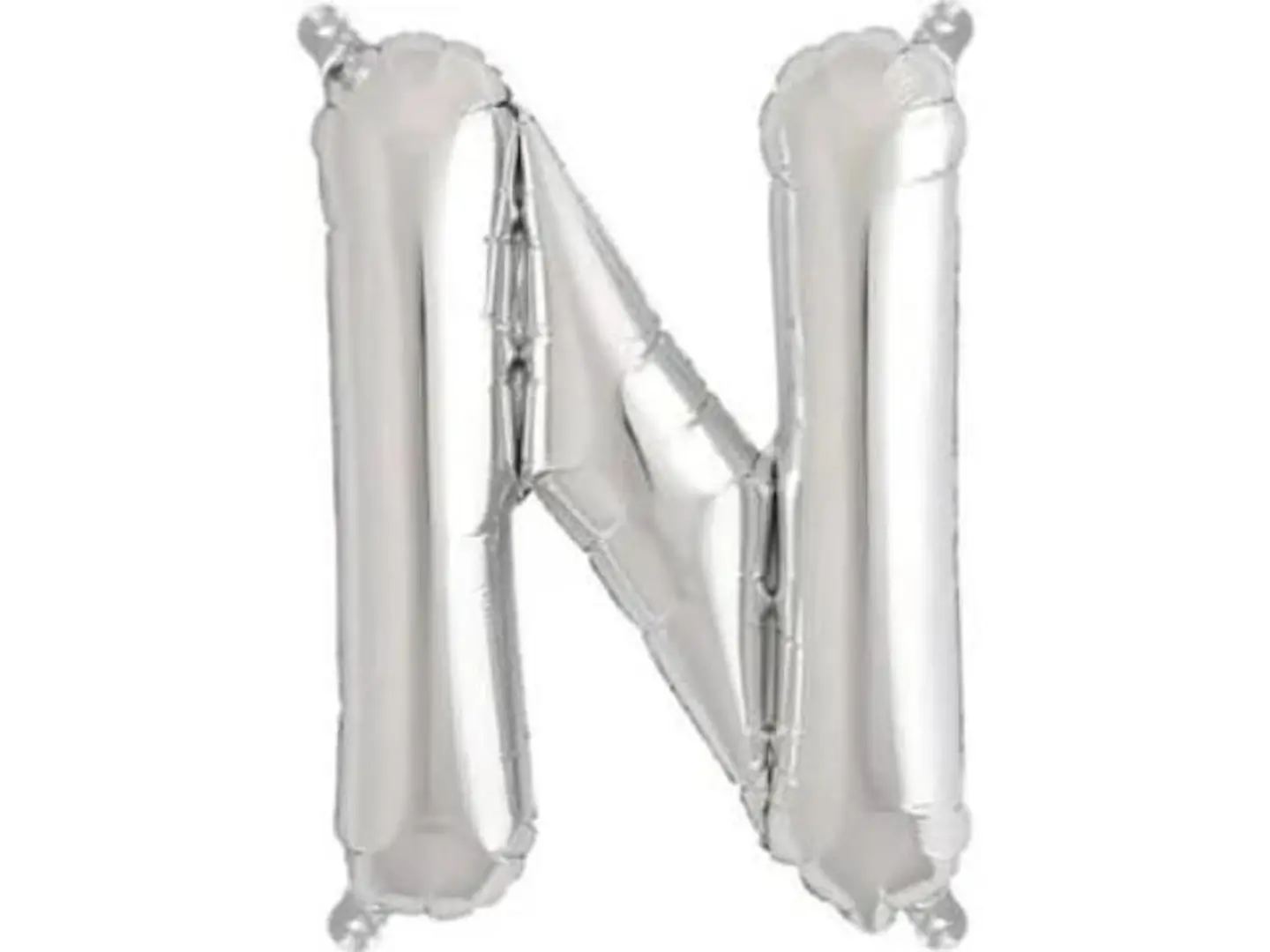 Balloon Letter N Silver