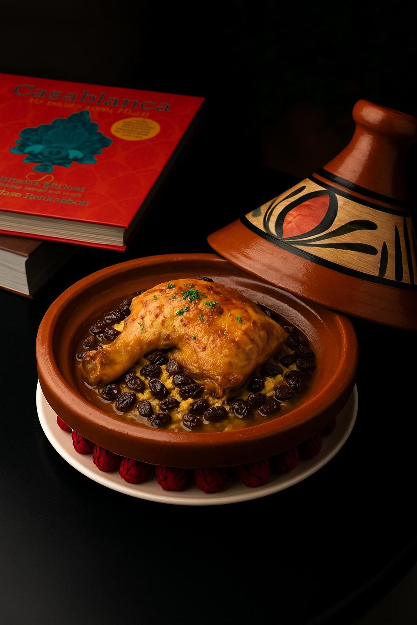 طاجن دجاج بالزبيب