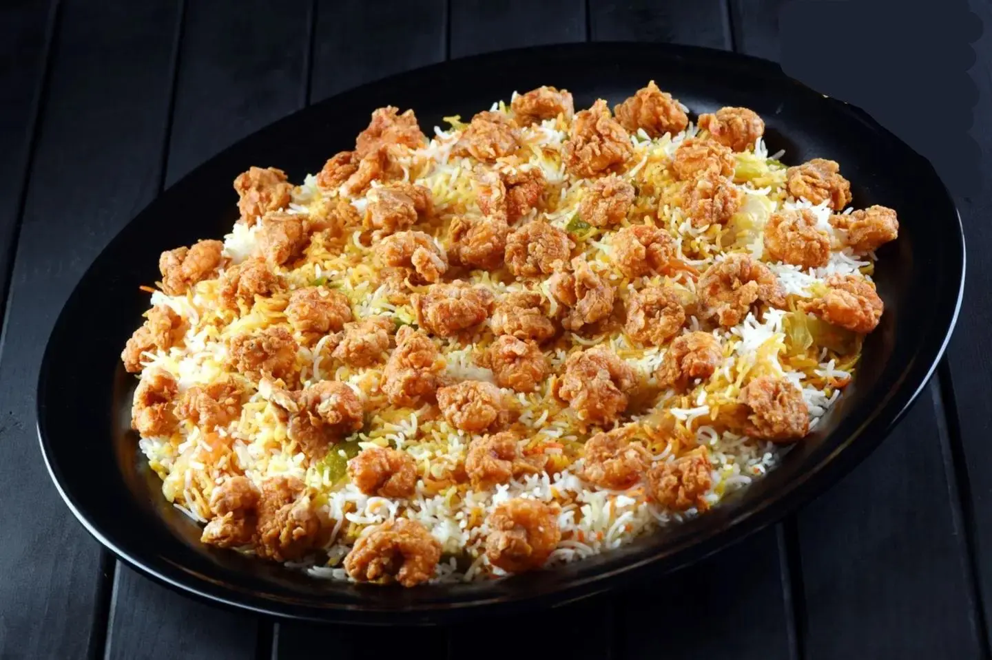 Broasted Shrimp With Rice
