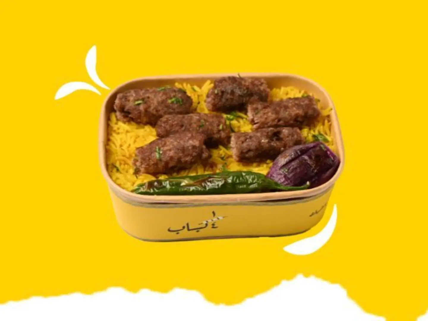 Rice With Meat Kebab
