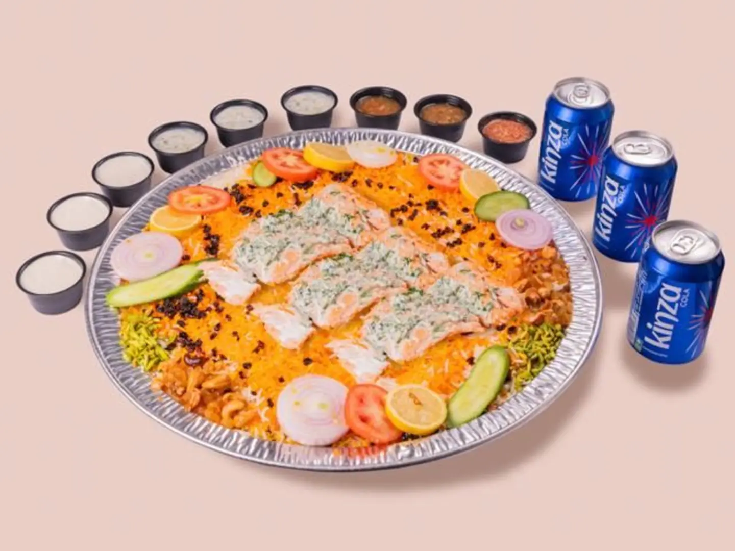 أرز إيراني مع السالمون