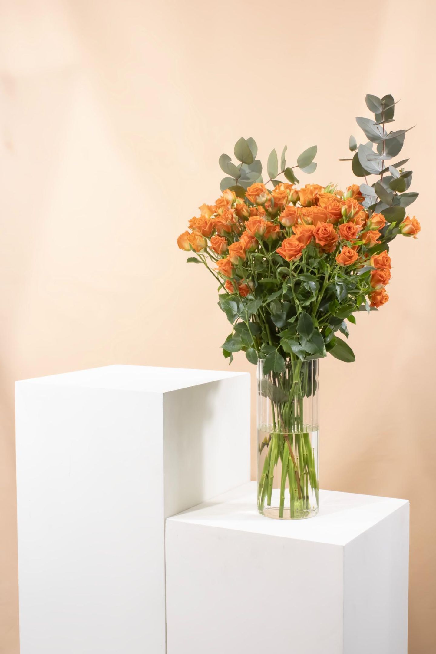 Orange Baby Rose Vase