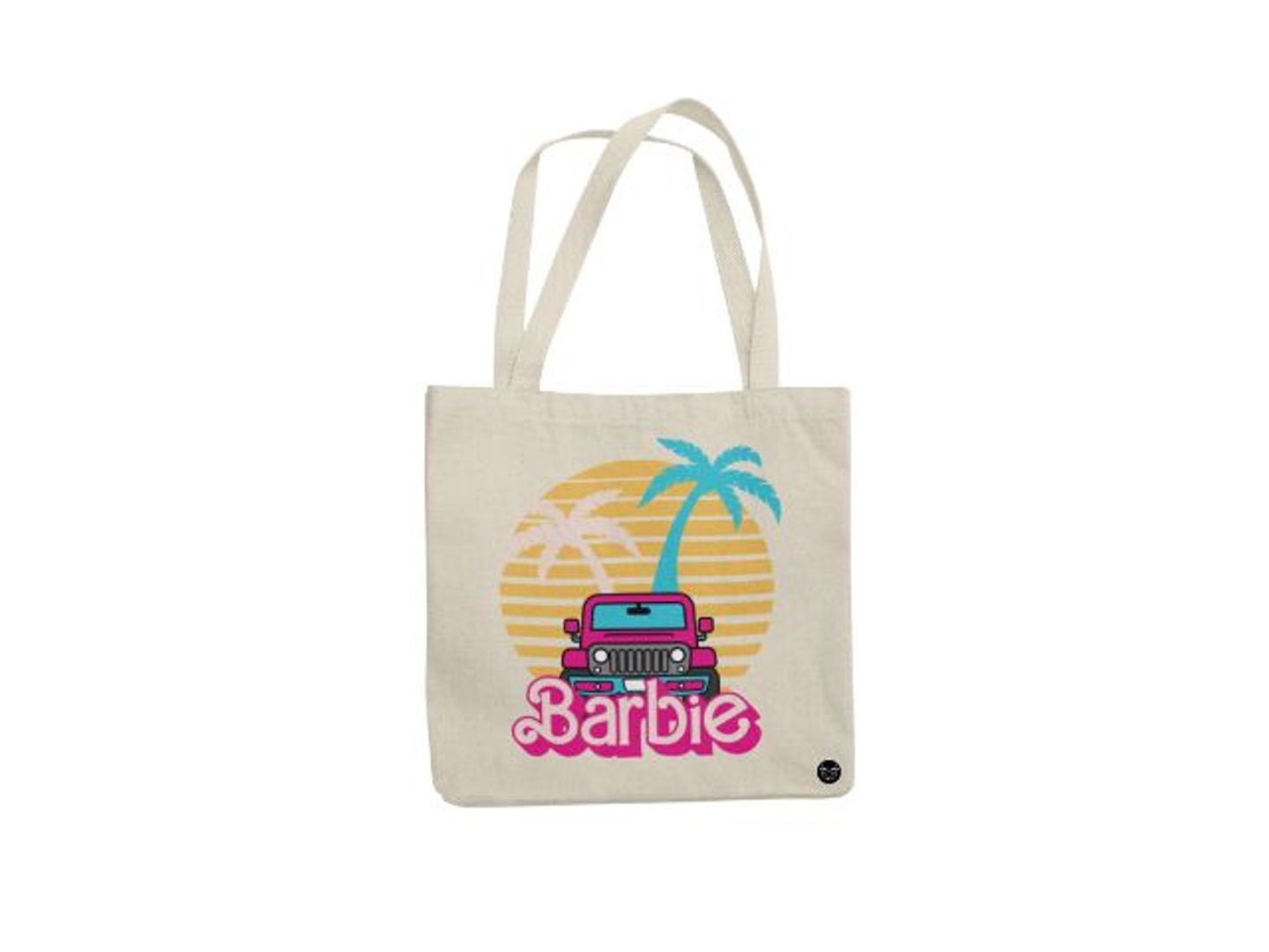 Barbie Car Beige Tote Bag