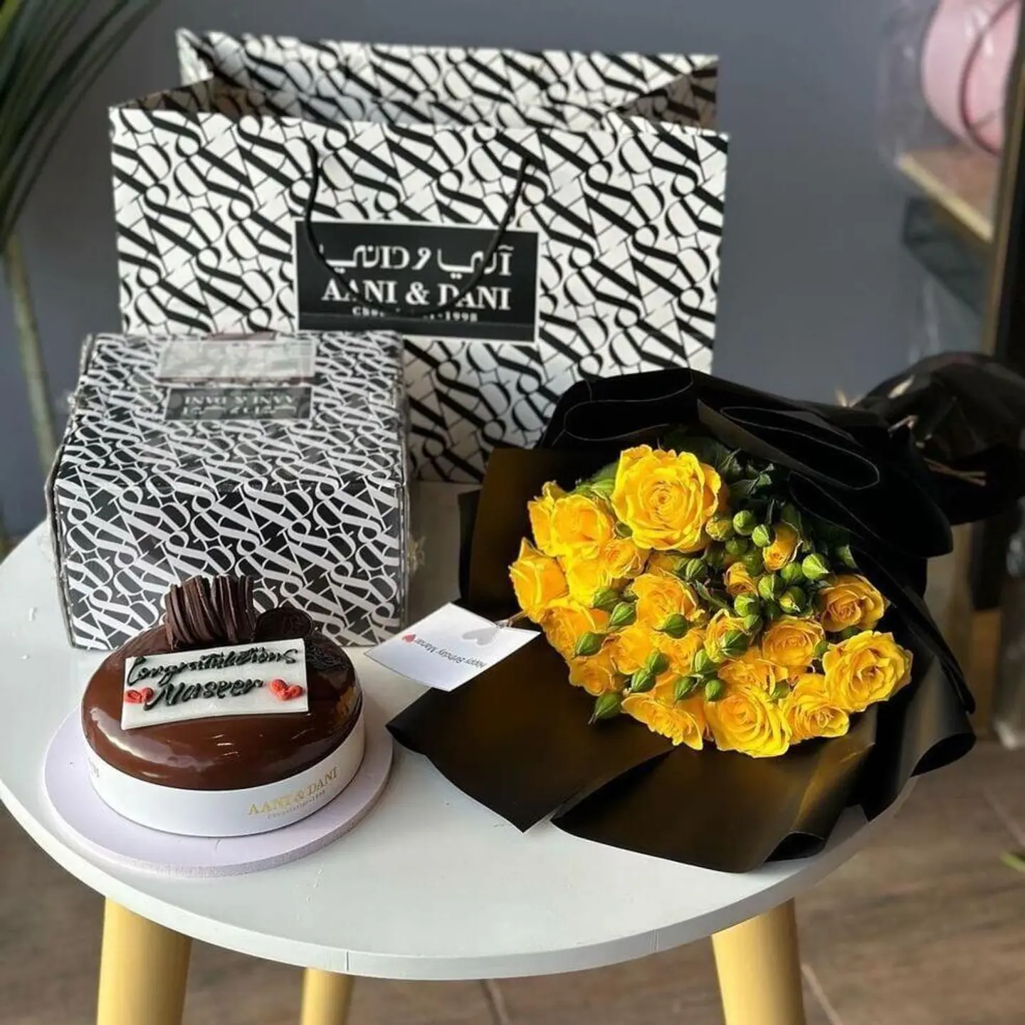 Me And Danny Cake Box With Roses