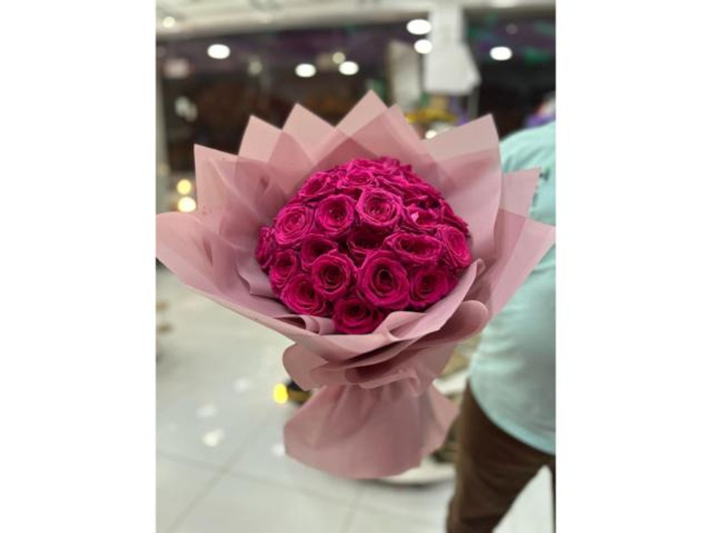 باقه دائريه لون فوشي