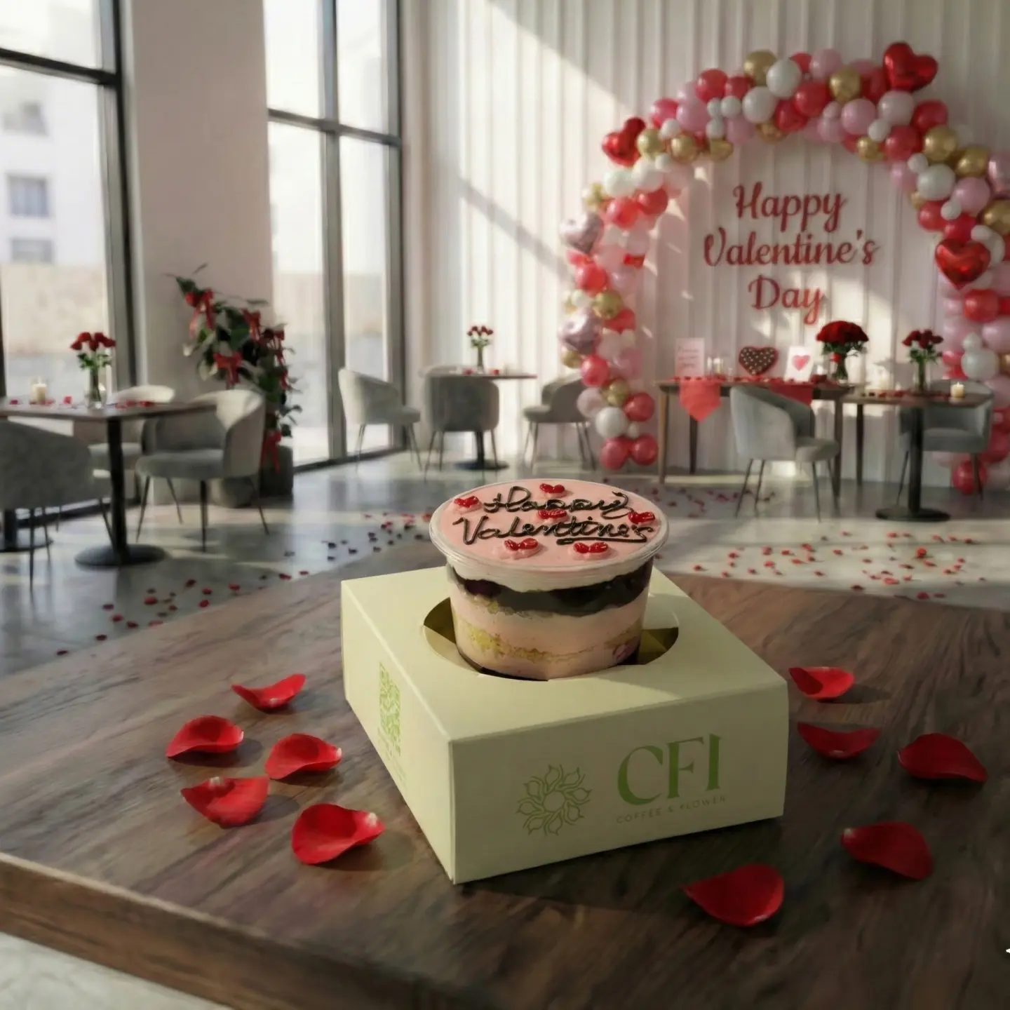 كب كيك الفالنتاين ميني