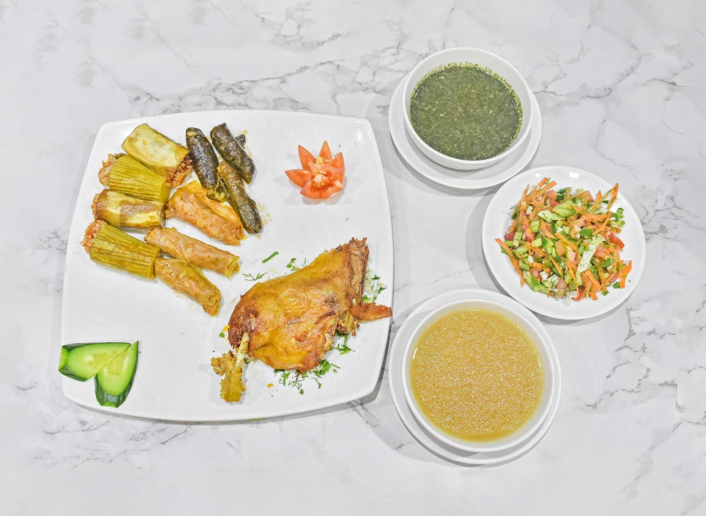 Quarter Duck Meal With Stuffed