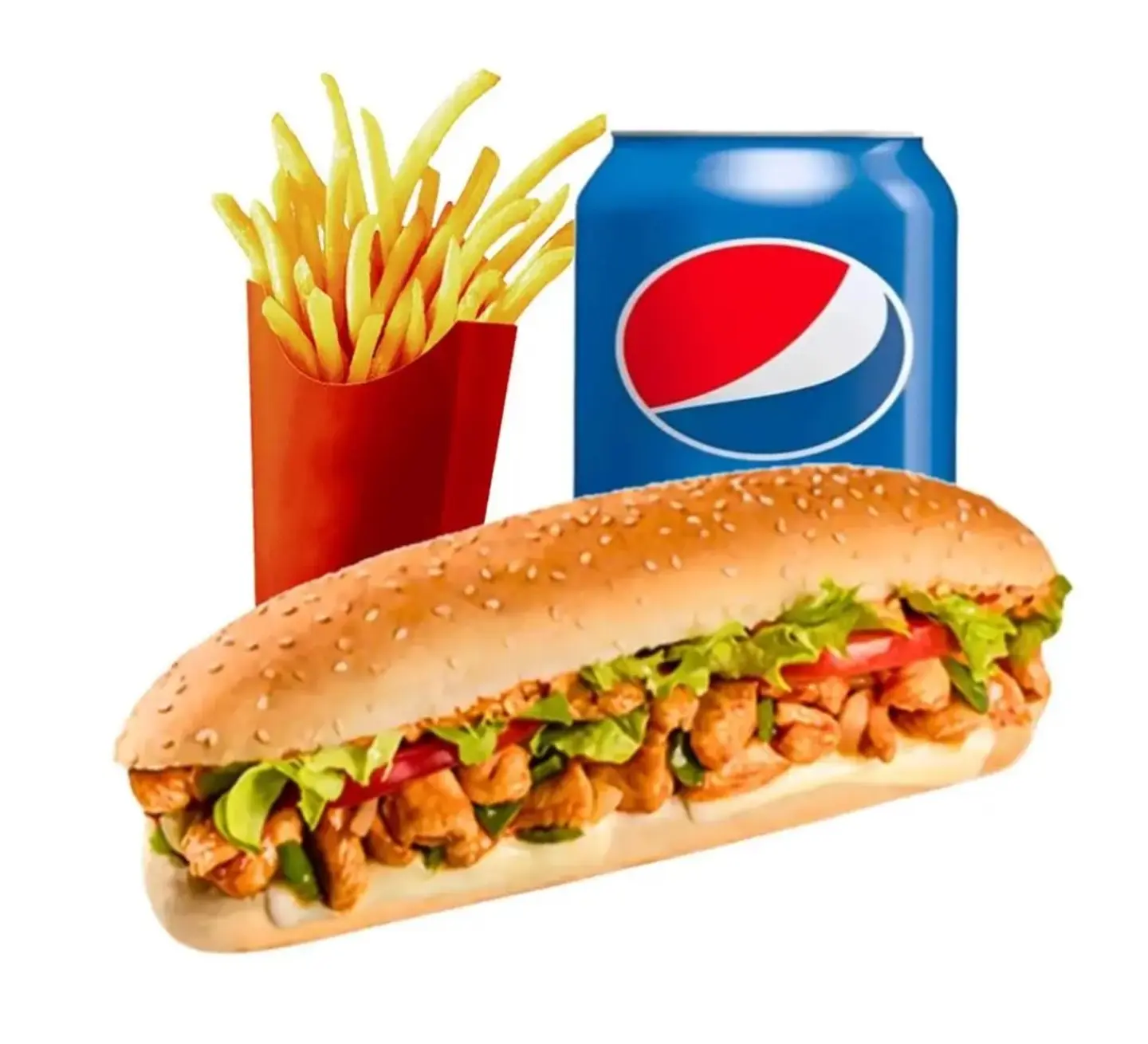 Kudo Chicken Meal With Pepsi And Fries