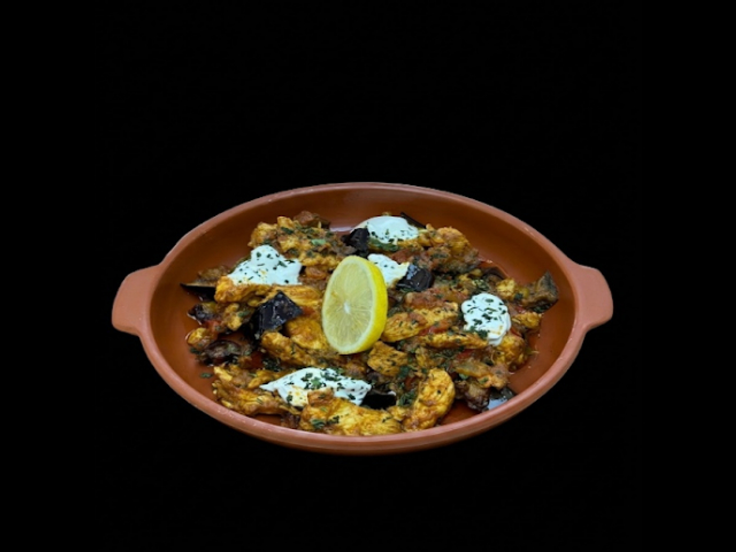Chicken And Eggplant Hamsa