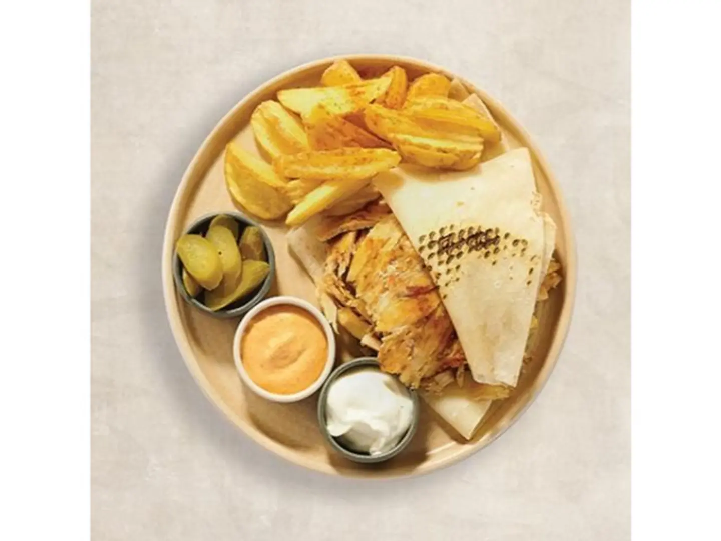 Chicken Shawarma Slices With Fries