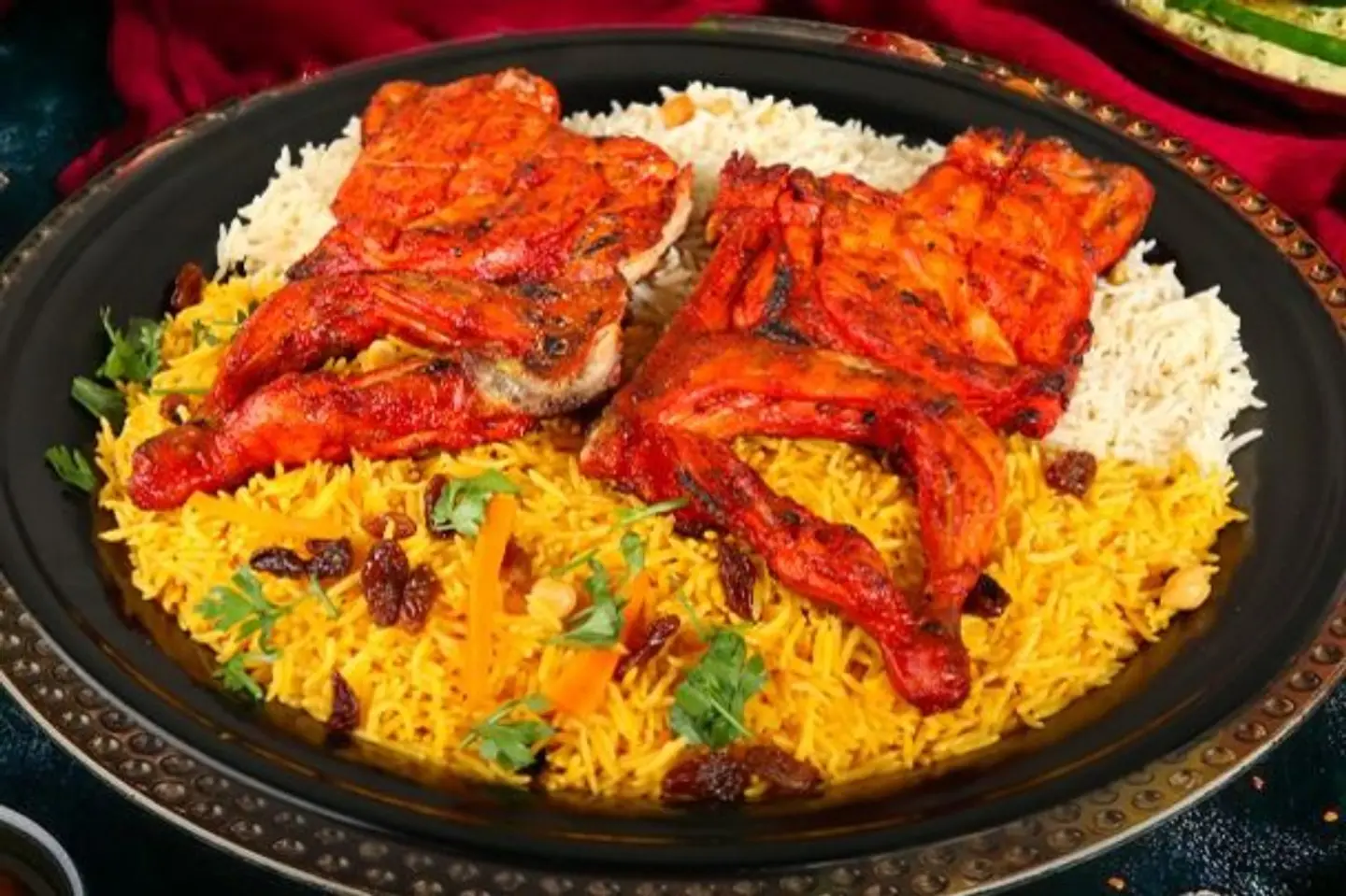Whole Charcoal Grilled Chicken With Rice