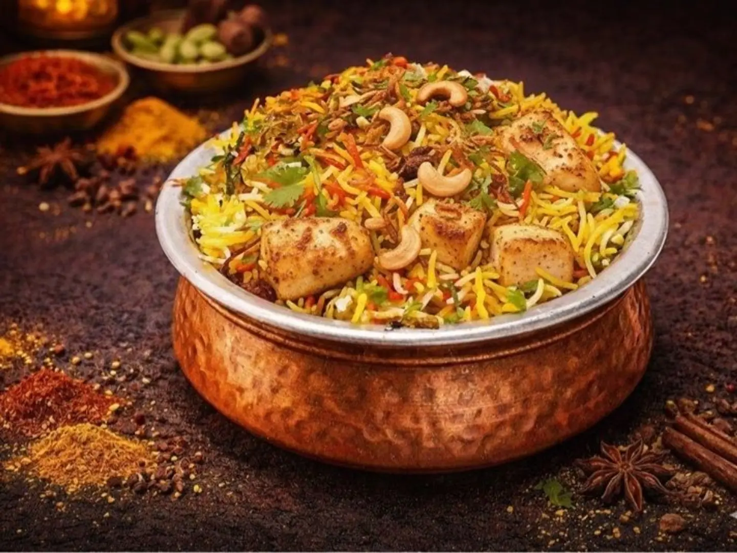 دجاج دوم برياني