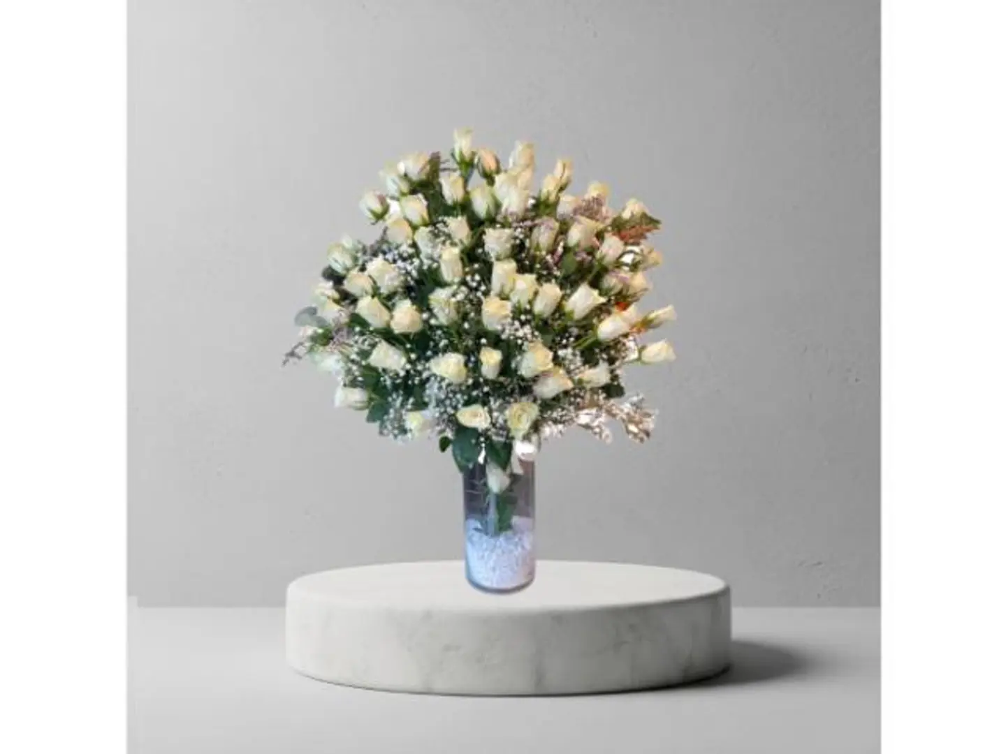 Snowy White Vase