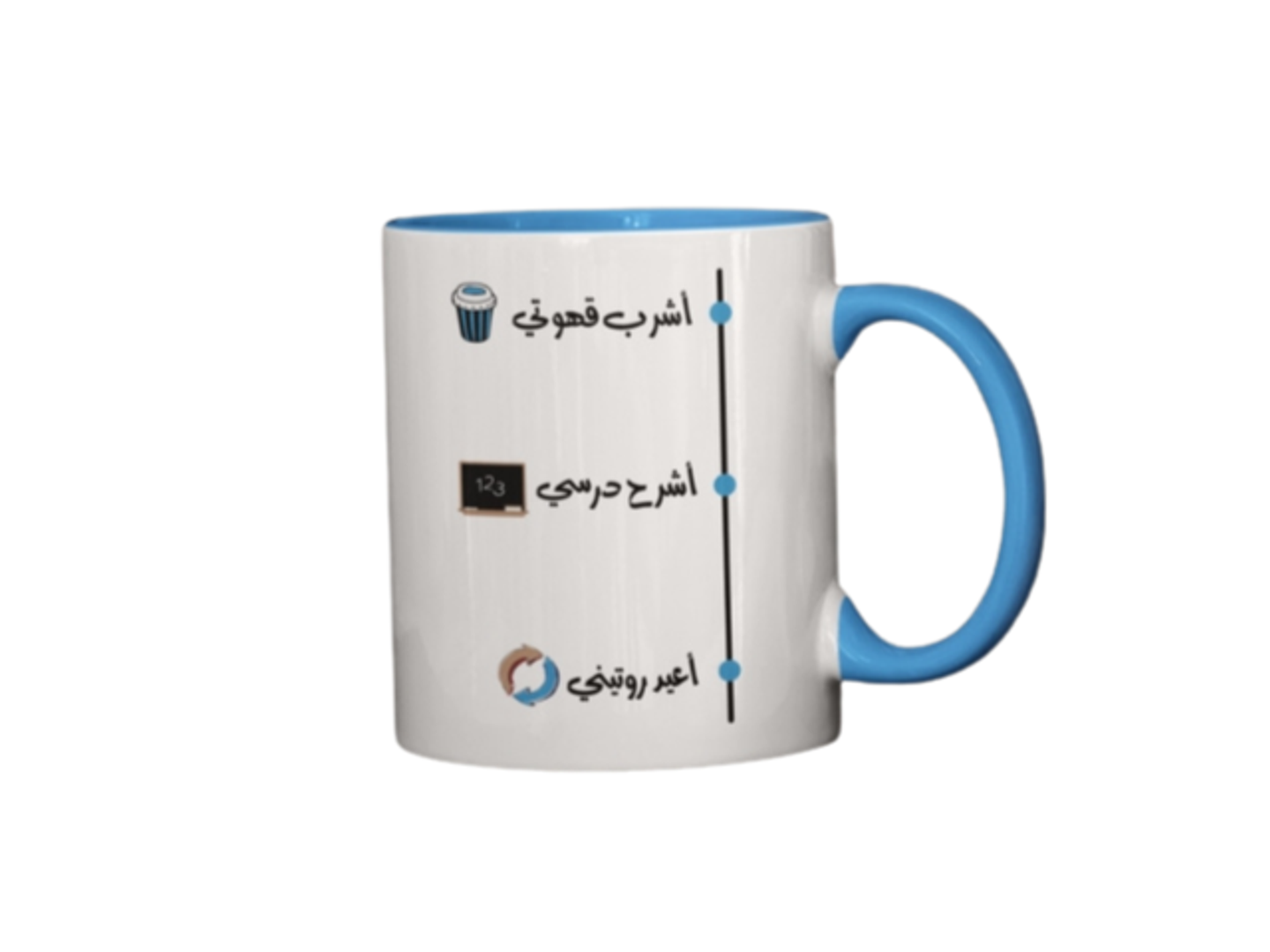 The Teacher's Cup, I Drink My Coffee, I Give My Lesson, I Repeat Blue
