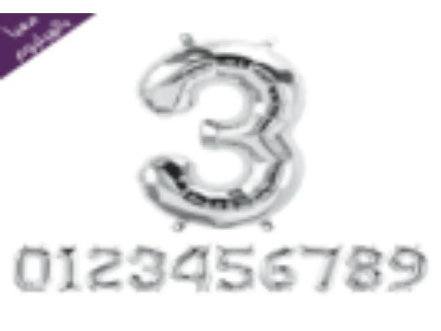 Big Silver Number - 0 Zero