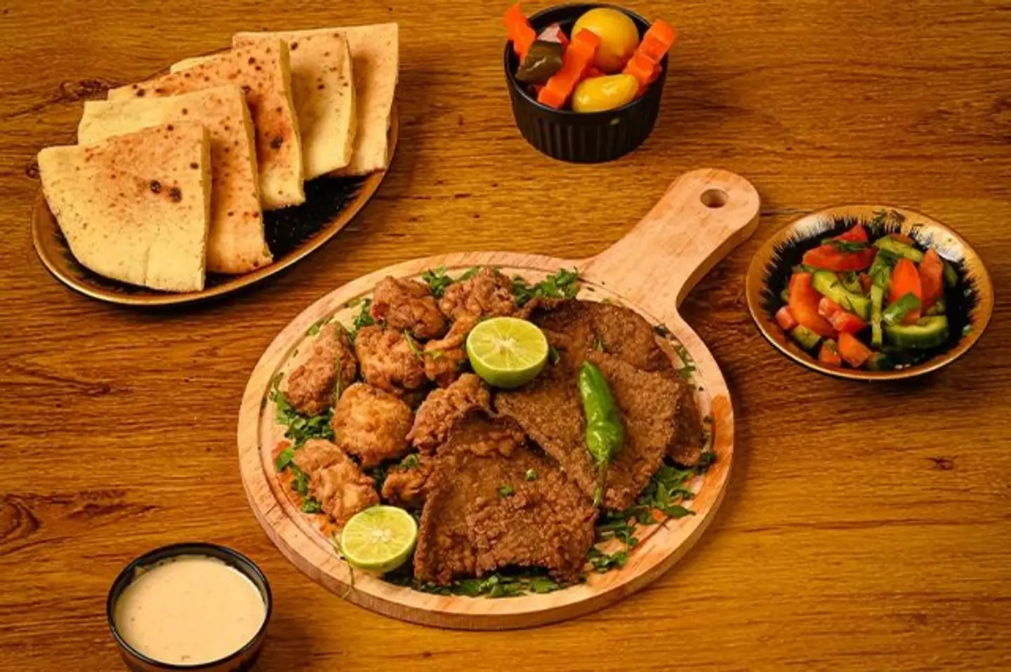 صحن مكس مخ و كبدة بانية