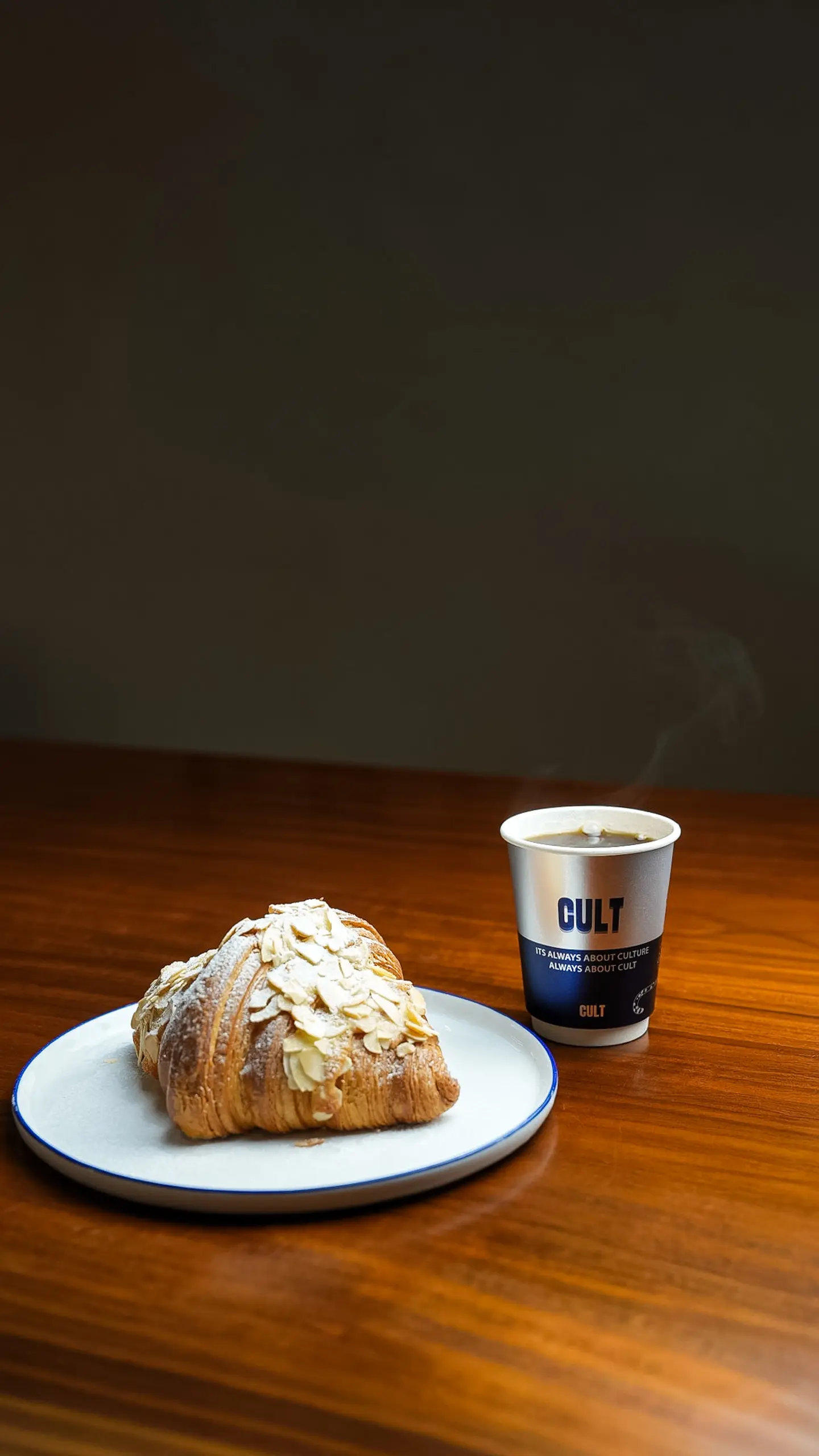 Coffee Day With An Almond Croissant