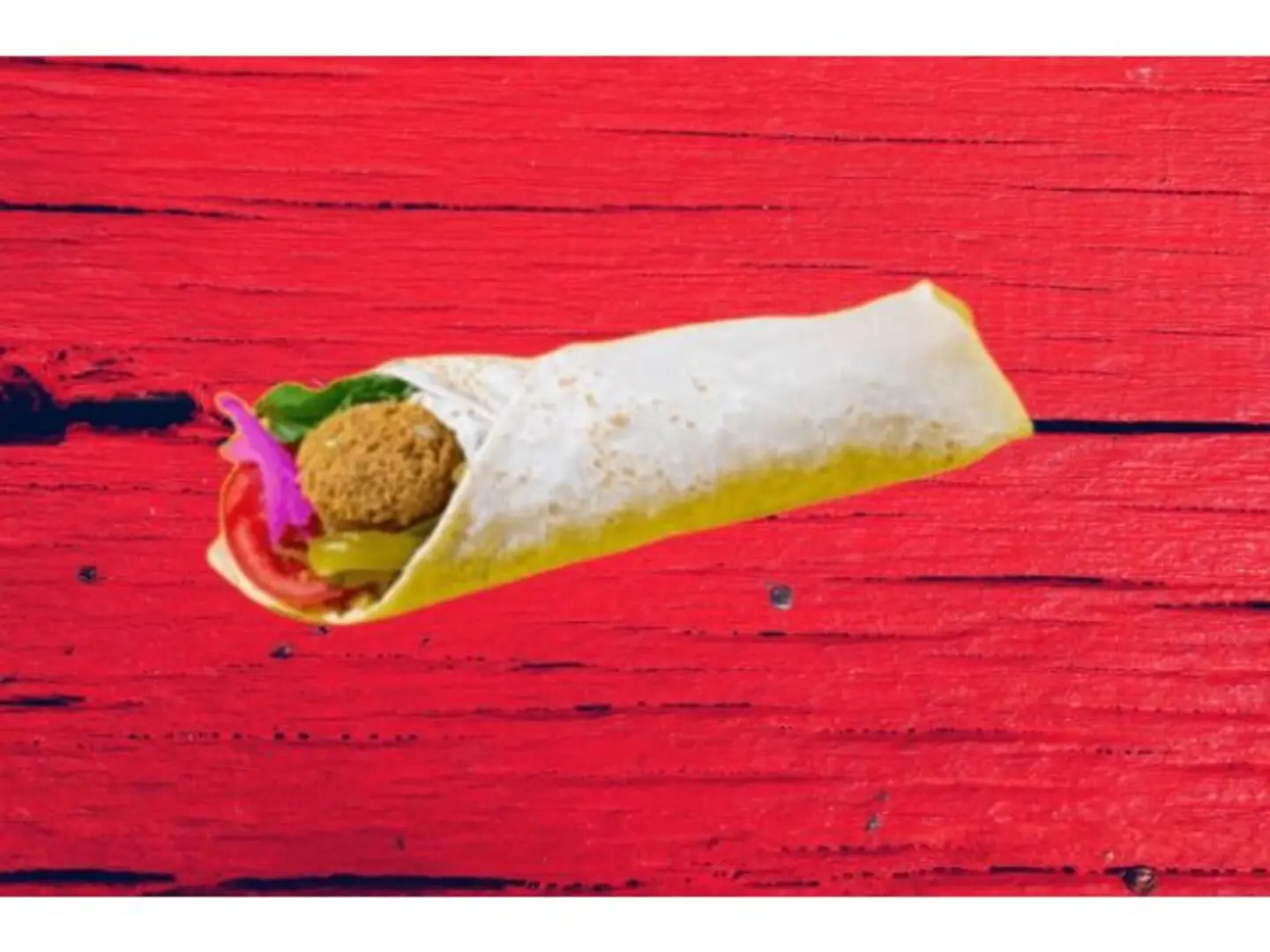 سندويش فلافل مشكل حمص و بيض بالخبز الصاج