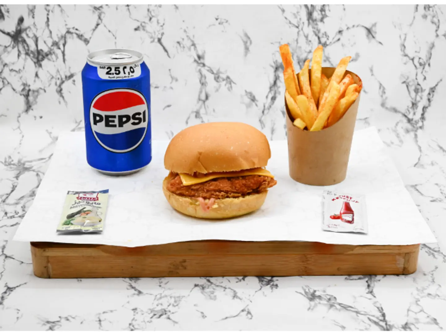 Chicken Crispy Burger Meal - Regular