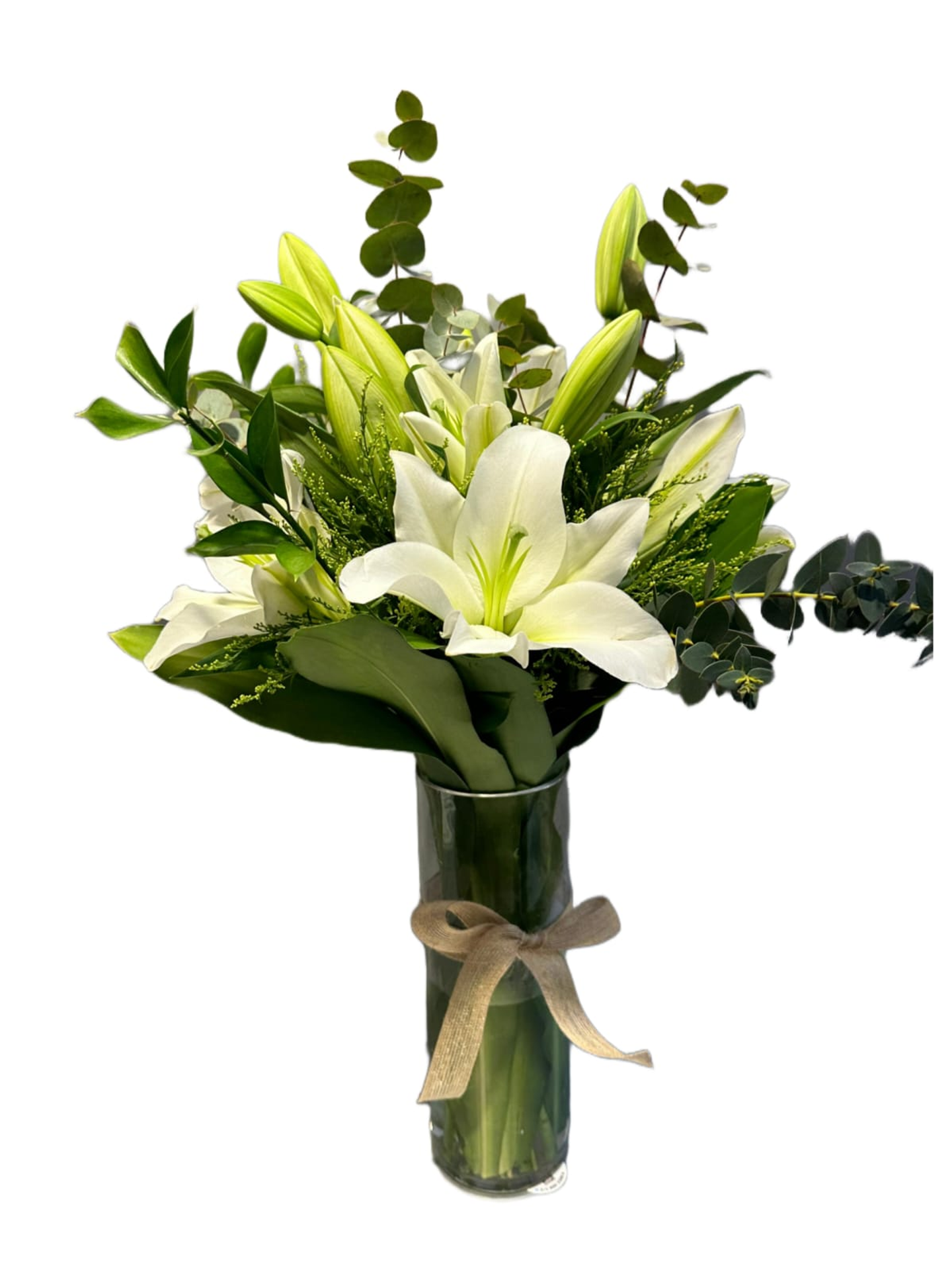 Flower Vase With  5 Casablanca Pieces