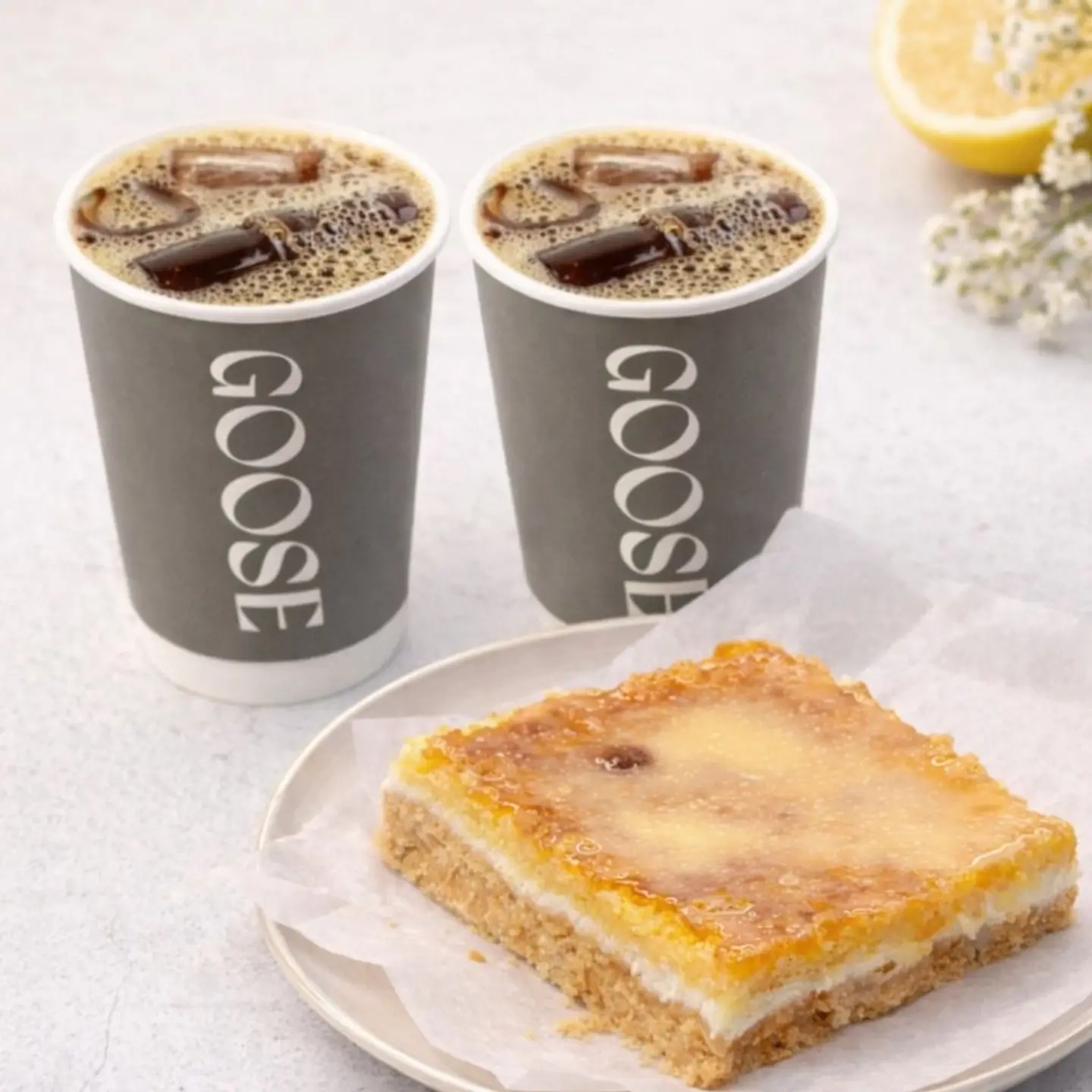 ٢ كوب قهوة اليوم مع حلا تشيز البسبوسة