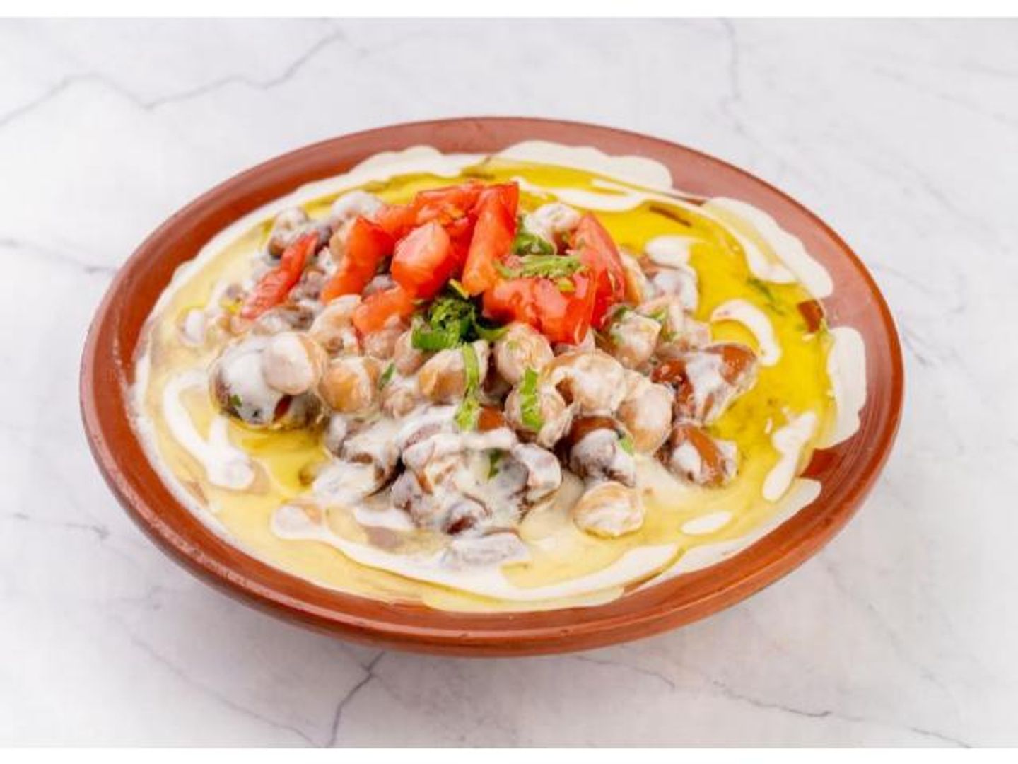 صحن فول طحينية