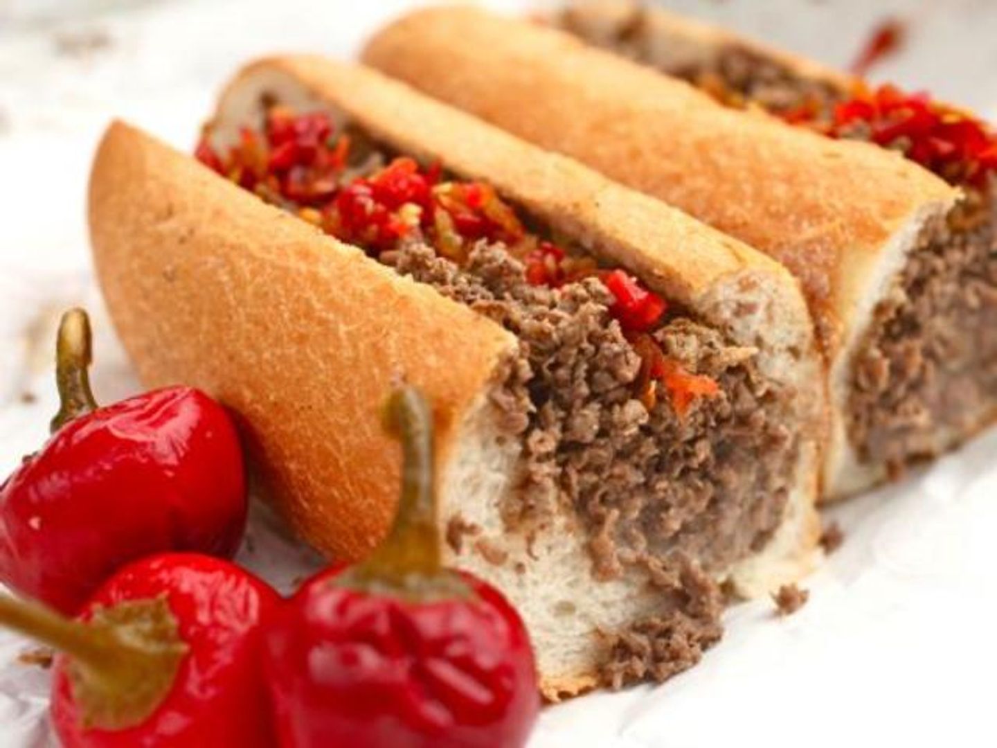 ساندوتش لحم مفروم