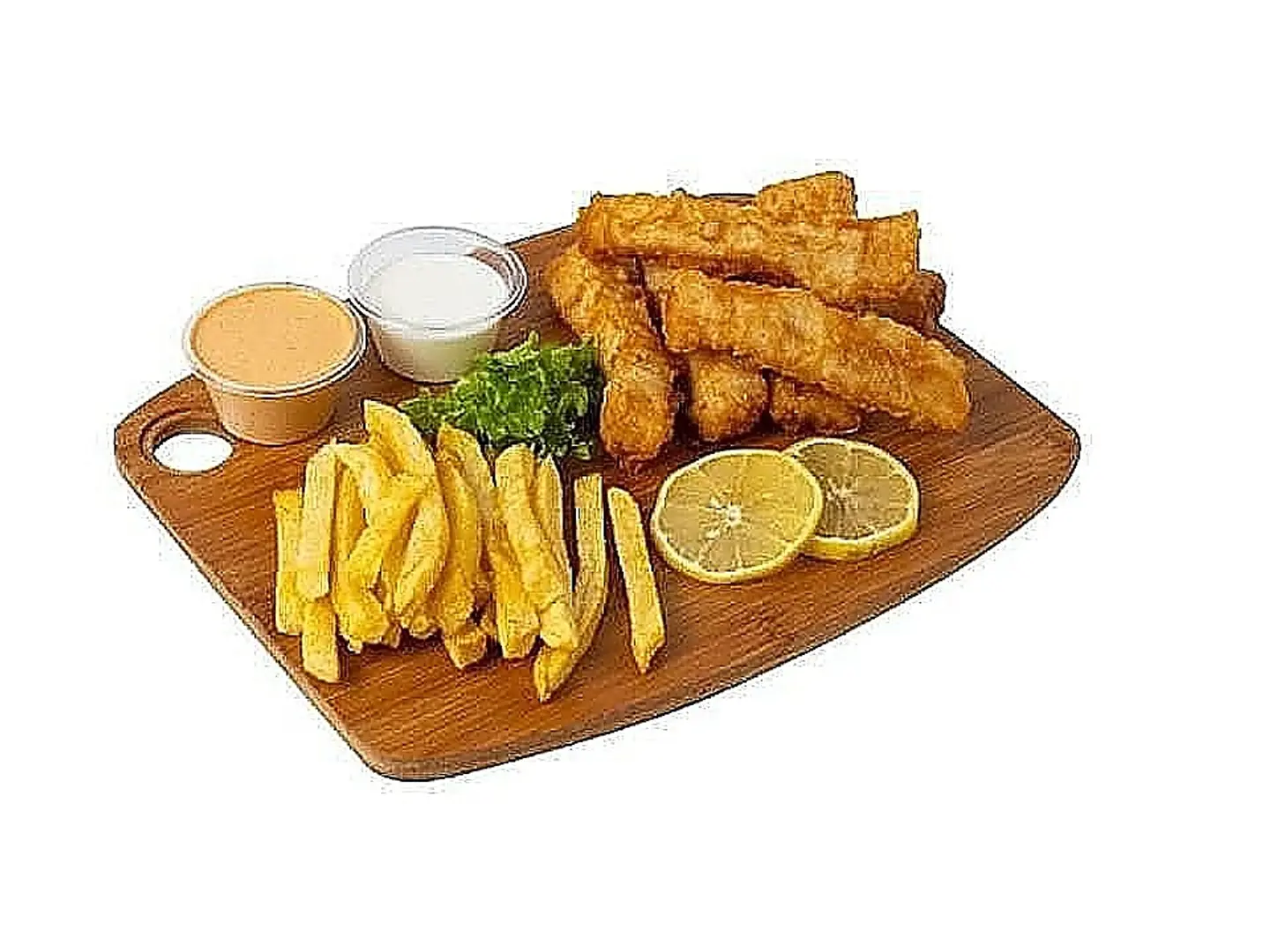 سمك وبطاطا مقلية