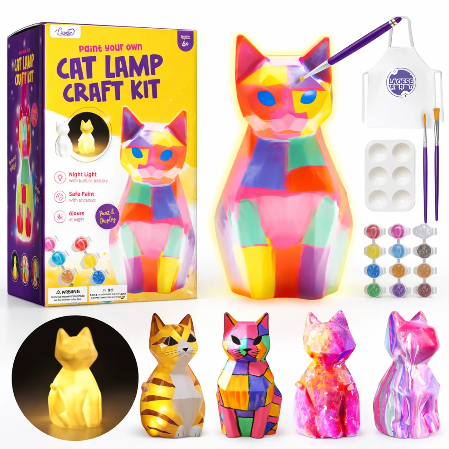 صندوق تلوين مصباح القطة